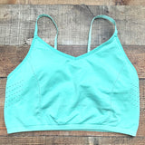 No Brand Mint Green Padded Perforated Back Bra- Size ~L/XL (See Notes)