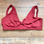 Wild Isles Burgundy Front Knot Bikini Top- Size 3 (we have matching bottoms)