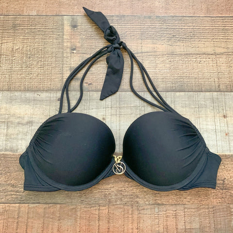 Victoria's Secret Black Padded/Push Up Swim Top- Size 34B