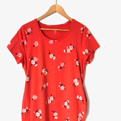 Old Navy Orange Floral Print Maternity Dress-Size XL The Saved Collection Old Navy Orange Floral Print Maternity Dress-Size XL The Saved Collection