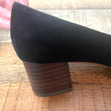 Crown Vintage Black Suede Pumps- Size 9 (see notes)