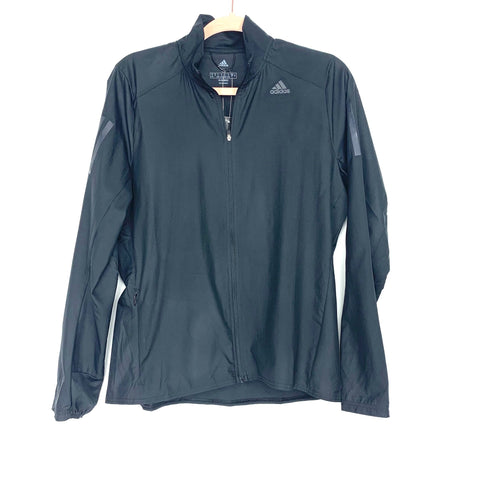 Adidas Black Own The Run Zip Up Jacket NTW- Size S