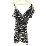 Show Me Your Mumu Striped Ruffle Zebra Print Dress- Size S