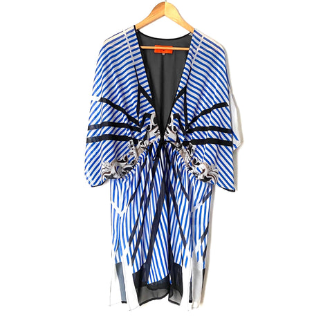 Clover Canyon Blue Striped Cover Up- Size M