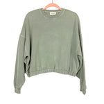 Aura Sage Creature of Habit Elastic Hem Cropped Sweatshirt- Size S (sold out online)