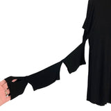 Michael Lauren Black Cutout Long Sleeve Top with Thumbholes- Size M