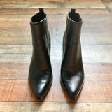 Marc Fisher Black Leather Stretch Ankle Boots- Size 7
