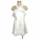Indikah White Eyelet Halter Dress NWT- Size US S