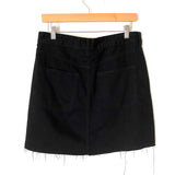 H&M Black Denim Raw Hem Skirt NWT- Size 6