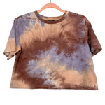 Forever 21 Purple/Peach/Brown Tie Dye Crop Tee and Jogger Set- Size S