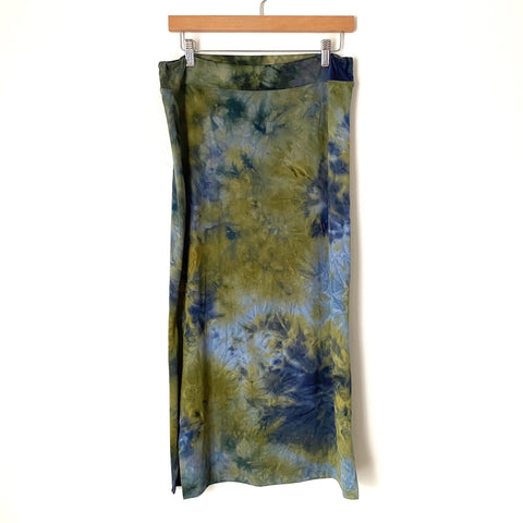 Sundry For Evereve Olive Tie Dye Maxi Skirt NWT- Size 4 (Fits like a 27)