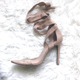 Wild Diva Tan Strappy Heels - Size 7.5