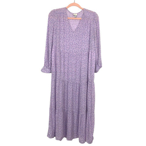 A New Day Purple Floral Dress- Size XS