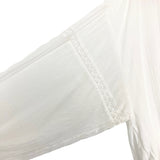 Aerie White Button Front Smocked Waist with Tiered Ruffle Lace Hem Mini Dress- Size XL (sold out online)