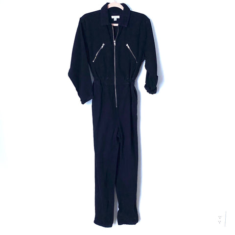 Topshop Black Denim Jumpsuit- Size 2