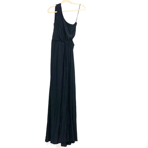 Ramy Brook Black Linley One Shoulder/Side Cutout/Front Twist and Slit Maxi Dress NWT- Size 6 (sold out online)