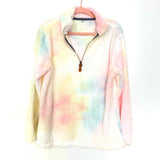 No Brand Light Tie-Dye Fleece Quarter Zip Pullover- Size S