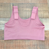 Cacique Pink Ribbed Bralette- Size 14/16