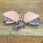 Victoria's Secret Blue/Pink Patterned Swim Top- Size S (See Notes - We Have Matching Bottom!)