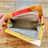No Brand Cream Asymmetrical Snap Clutch with Extra Strap and Dust Bag (New Condition)