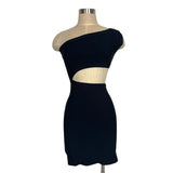 BCBGMaxazria Black One Shoulder Cut Out Bodycon Dress- Size XS (sold out online)