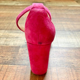 Steve Madden Pink Suede Block Heel Sandals- Size 8.5 (see notes)