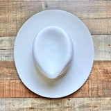 No Brand Cream Belted Wool Hat