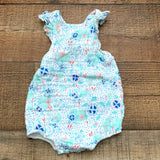 Angel Dear Baby Girl Turtle Print Muslin Romper- Size 0-3M