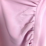 Entro Lilac Draped Front with Side Ruffle and Puffed Sleeves Dress- Size S (see notes)