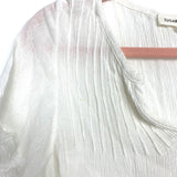 Sugar + Lips White Linen Blend Top- Size XS (see notes)