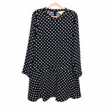 Michael Kors Black and White Polka Dot Drop Waist Dress- Size 12