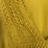 Daniel Mustard Yellow Crotchet Top- Size S (See Notes)