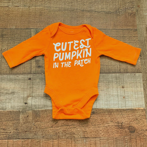 Old Navy Cutust Pumpkin in the Patch Onesie- Size 0-3M