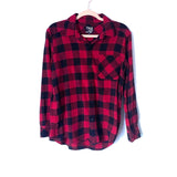 Aritzia TNA Oversized Fit Buffalo Plaid Button Up Top- Size S