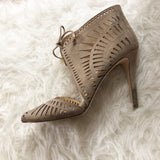 Ivanka Trump Delfino Taupe Suede Heels- Size 10