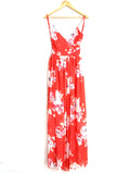 Pink Lily Orange Floral Maxi Dress- Size S