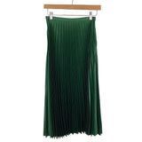 Zara Woman Green Pleated Midi Skirt- Size XS