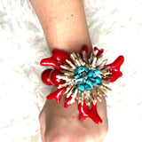 No Brand Red Coral Large Beaded Bracelet