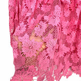 In the Style Pink Sheer Crochet Lace Neck Tie Blouse NWT- Size 16