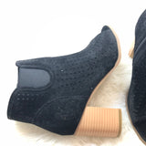 GC Suede Perforated Peep Toe Booties- Size 8.5
