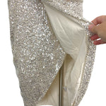 The Impeccable Pig Silver Sequins One Shoulder Dress- Size M