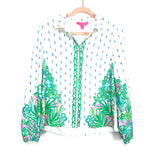 Lily Pulitzer White Patterned Button Up- Size S (See Notes)