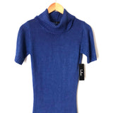 Lulus Blue Turtleneck Short Sleeve Knit Dress NWT- Size S