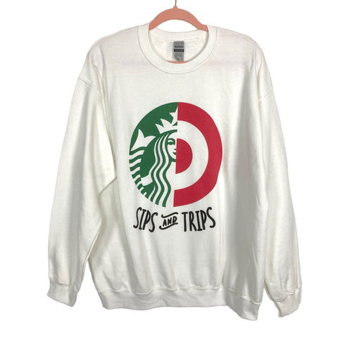Gildan Adult Sips & Trips Sweatshirt- Size L (we have matching mini tee)