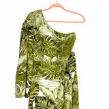 Chicways Palm Print One Shoulder Maxi with Shorts and High Slit- Size M (sold out online)