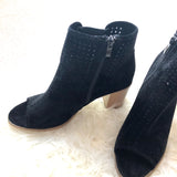 GC Suede Perforated Peep Toe Booties- Size 8.5