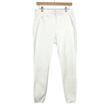 Good American White Good Legs Distressed Hem Jeans- Size 14/32 (Inseam 28”)