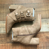 Raye Brown Side Buckle Booties- Size 7.5 (BRAND NEW)