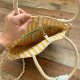 Spartina River House Round Straw Handbag With Scarf NWT