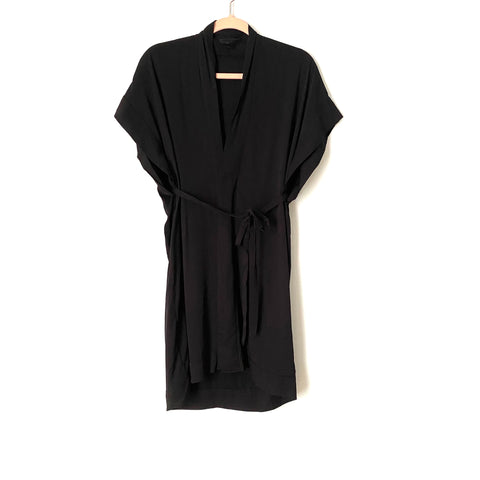 Vici Black Button Up Belted Shirt Dress- Size S